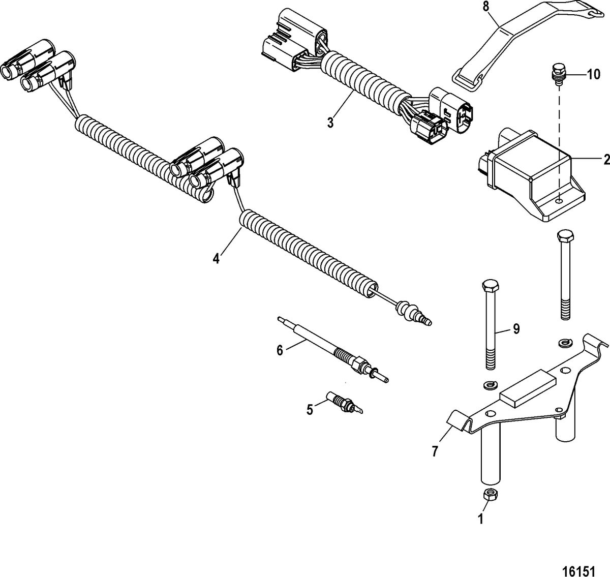 MERCRUISER CUMMINS/MERCRUSER DIESEL 1.7L-120 Glow Plug System