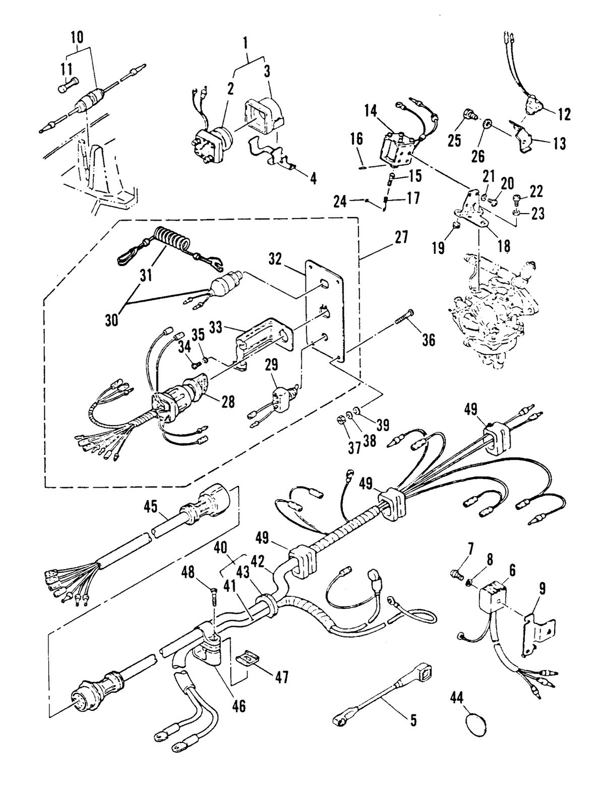 MARINER MARINER 25 ELECTRIC START COMPONENTS