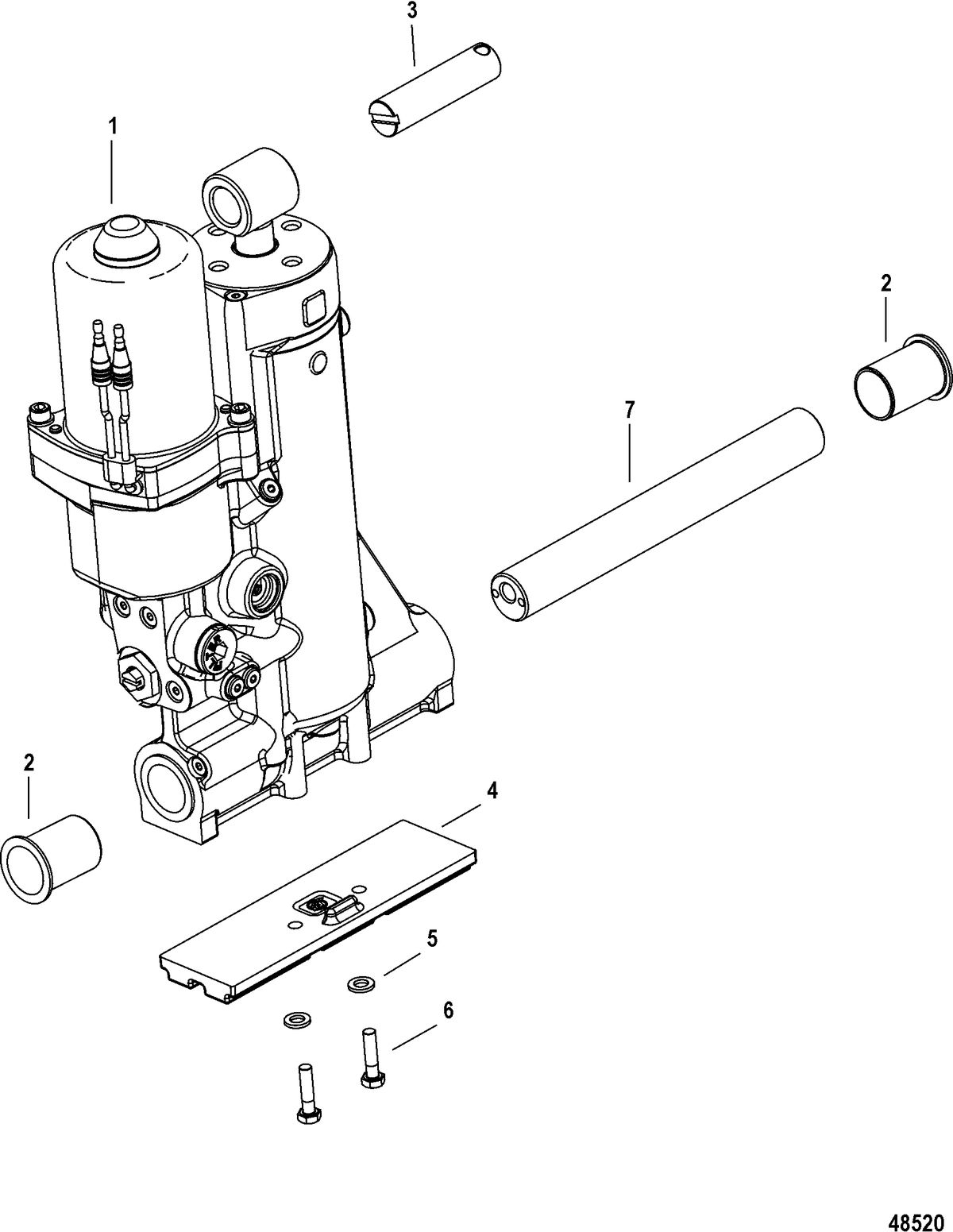 MERCURY/MARINER 150 4-STROKE Power Trim Assembly