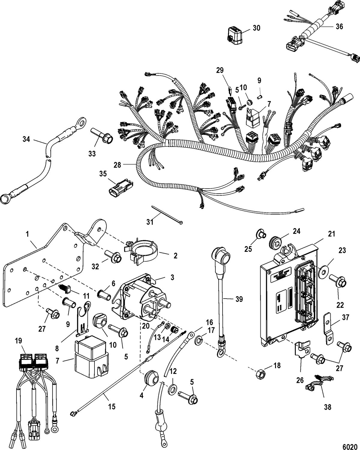 RACE OUTBOARD 250XS DFI (3.0L) Solenoid Plate