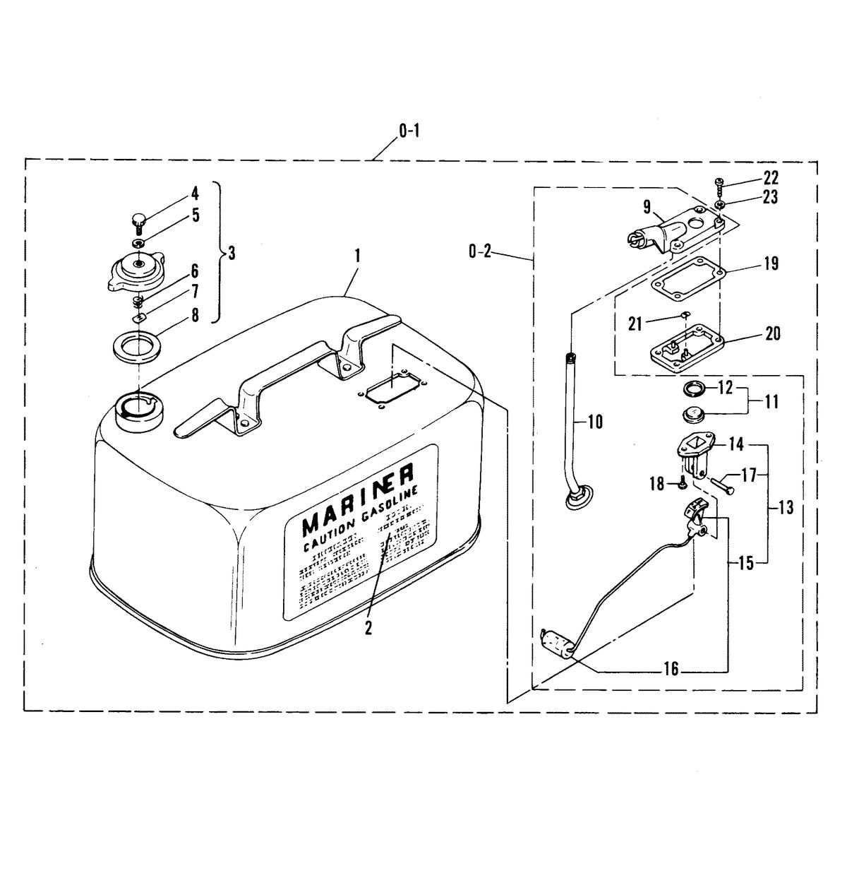 MARINER MARINER 40 FUEL TANK ASSEMBLY