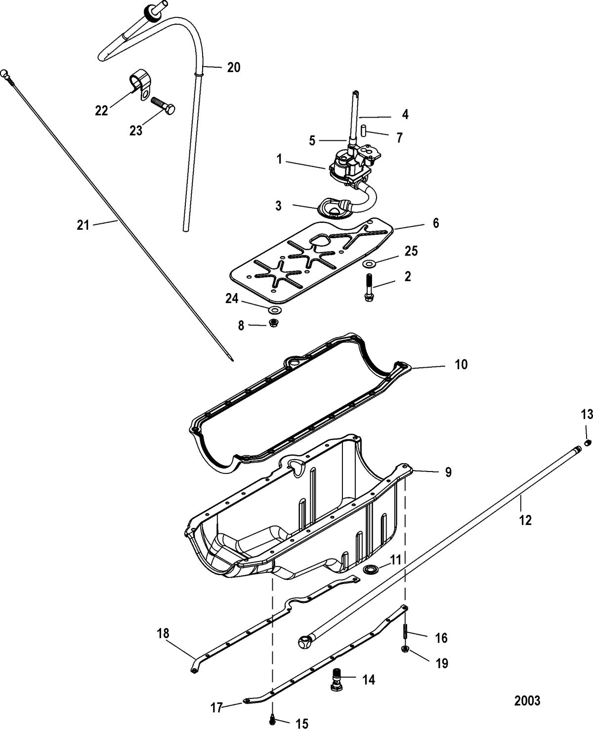 MERCRUISER 350 MAG MX 6.2L MPI SKI Oil Pan And Oil Pump