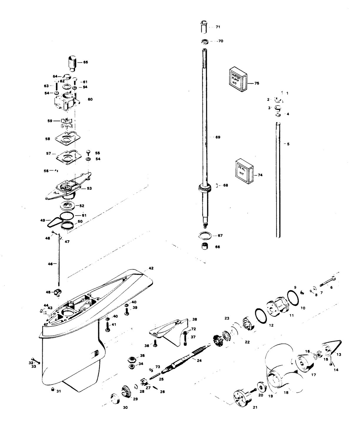 CHRYSLER 85 H.P. GEAR HOUSING