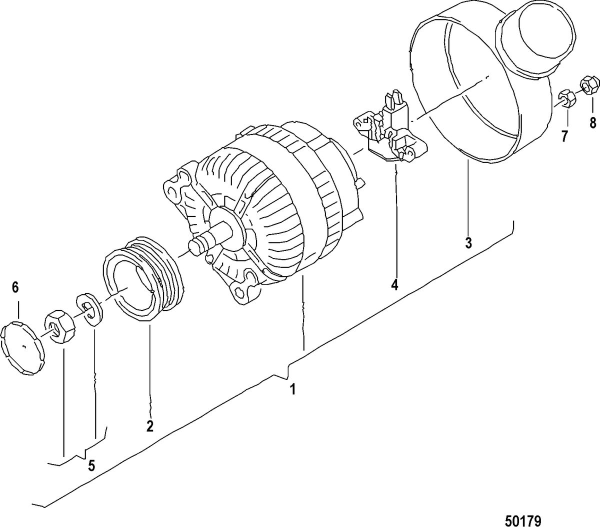 MERCRUISER VW TDI 3.0L ALTERNATOR
