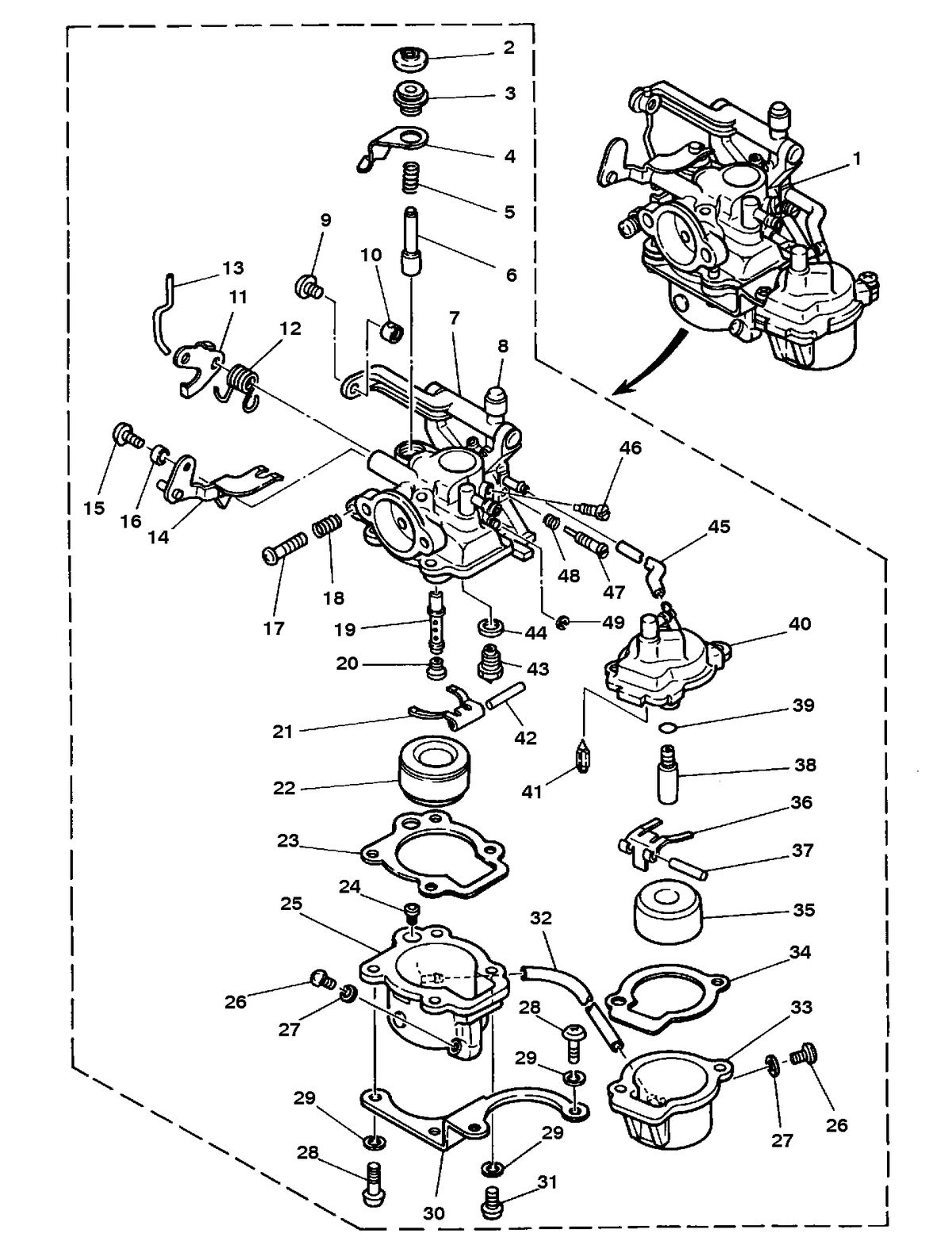 MERCURY/MARINER 15 H.P. K CARBURETOR