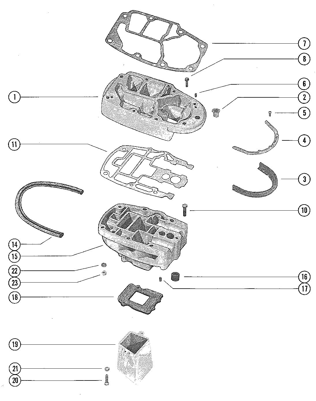 MERCURY MERC 90 EXHAUST EXTENSION PLATE