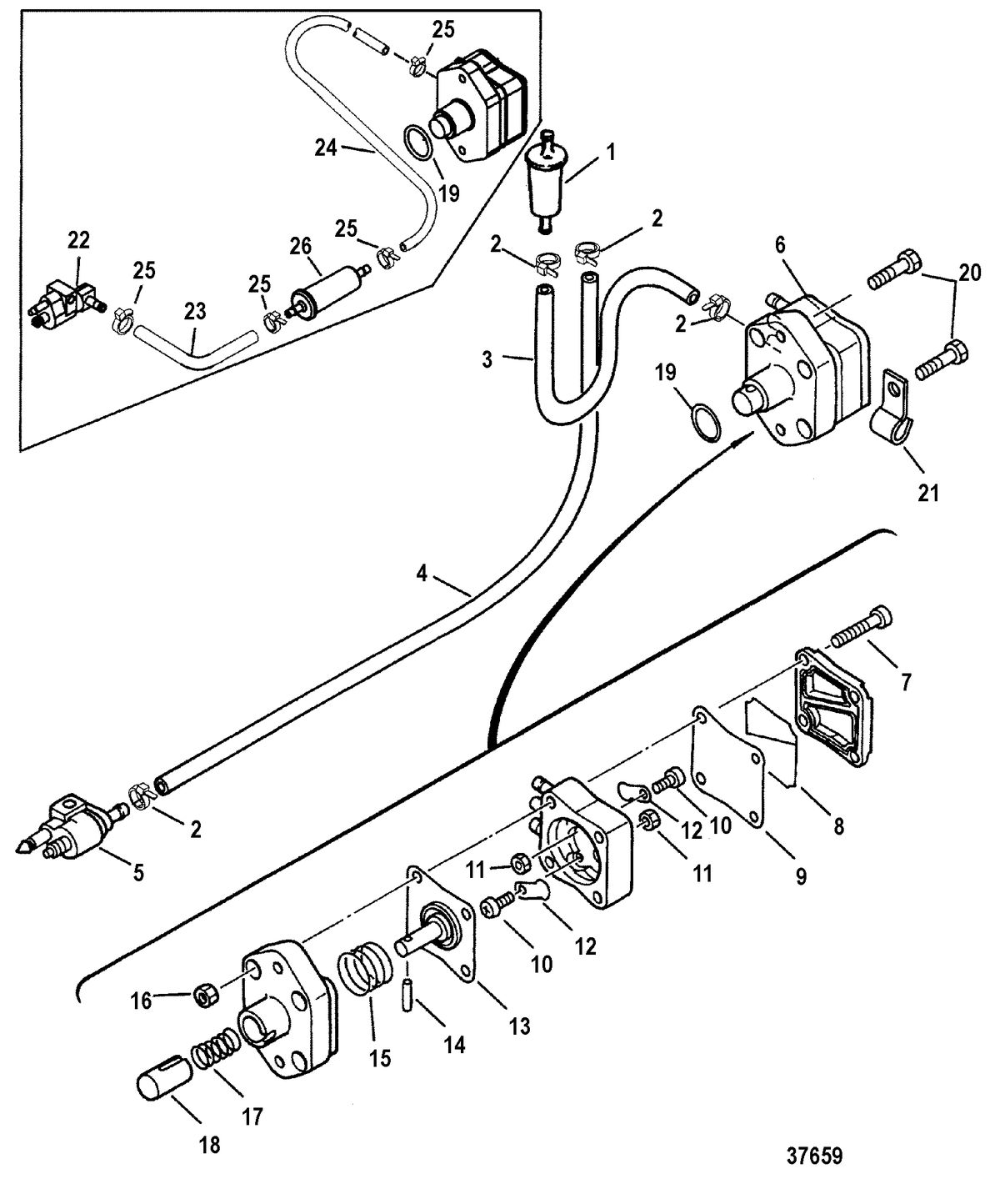 MERCURY/MARINER 40/50 /45 BODENSEE/50 BIGFOOT 4-STROKE FUEL PUMP