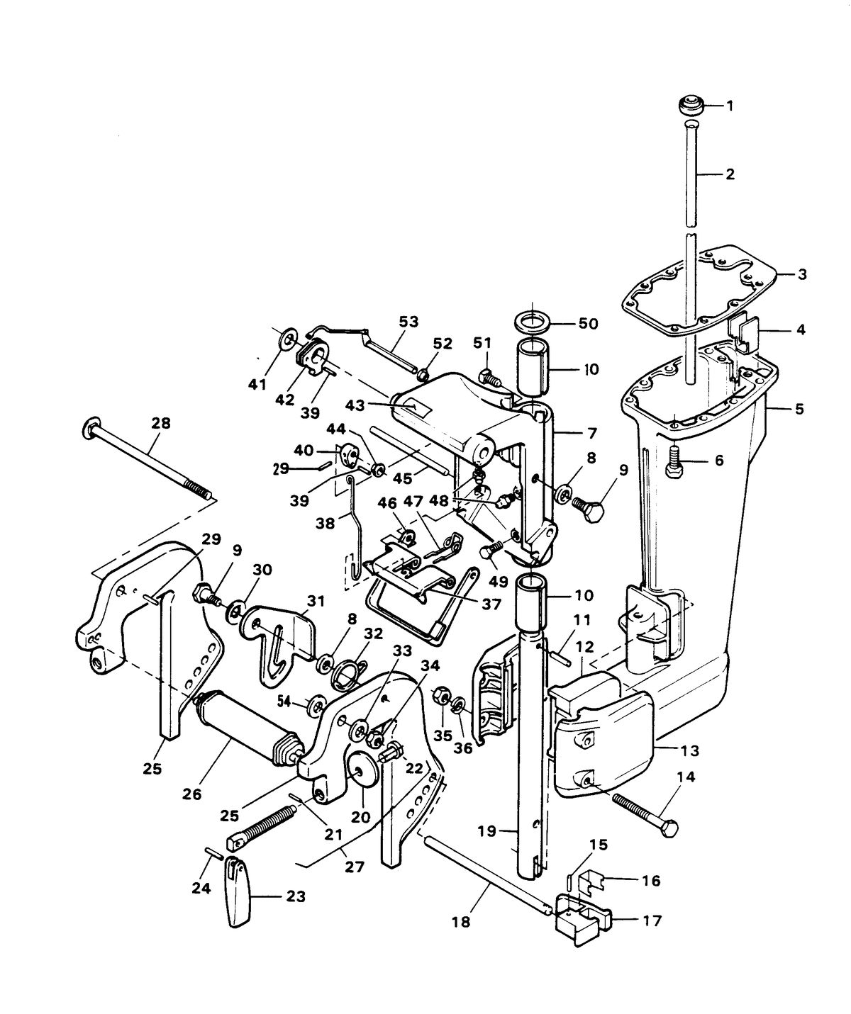 CHRYSLER 7.5 H.P. MOTOR LEG