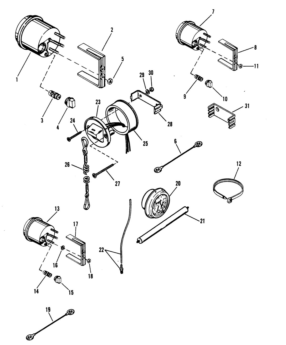 MARINER 175 SKI (EFI) (V-6) INSTRUMENTATION