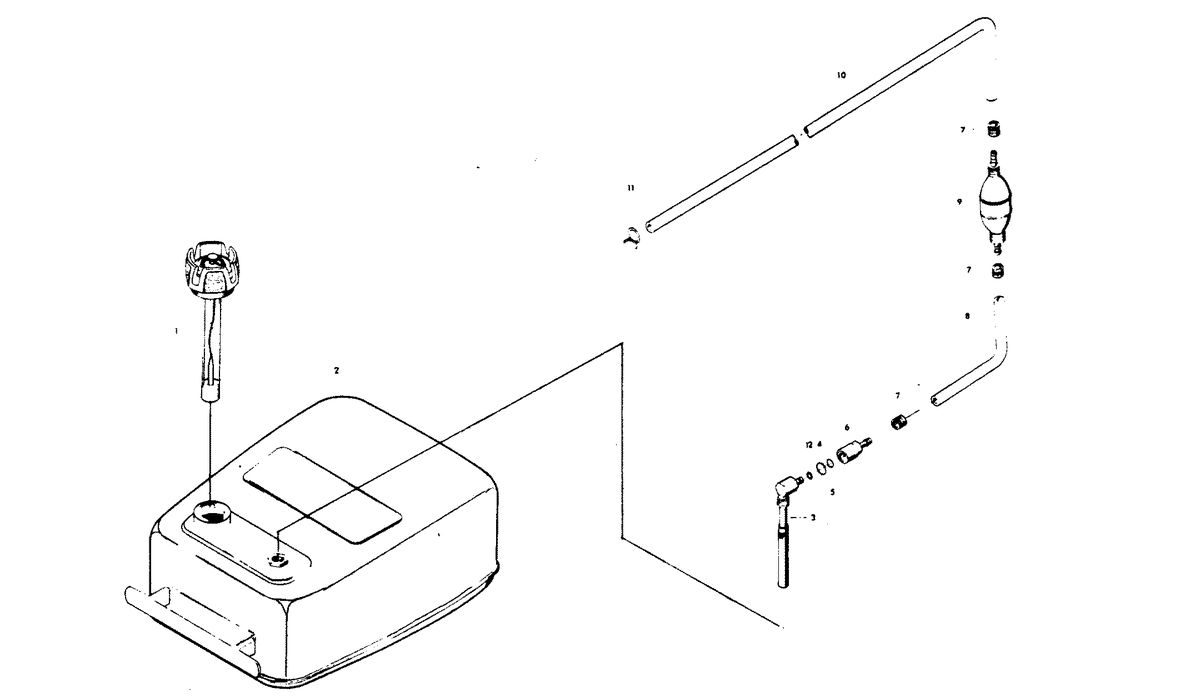 CHRYSLER 140 H.P. FUEL TANK AND LINE