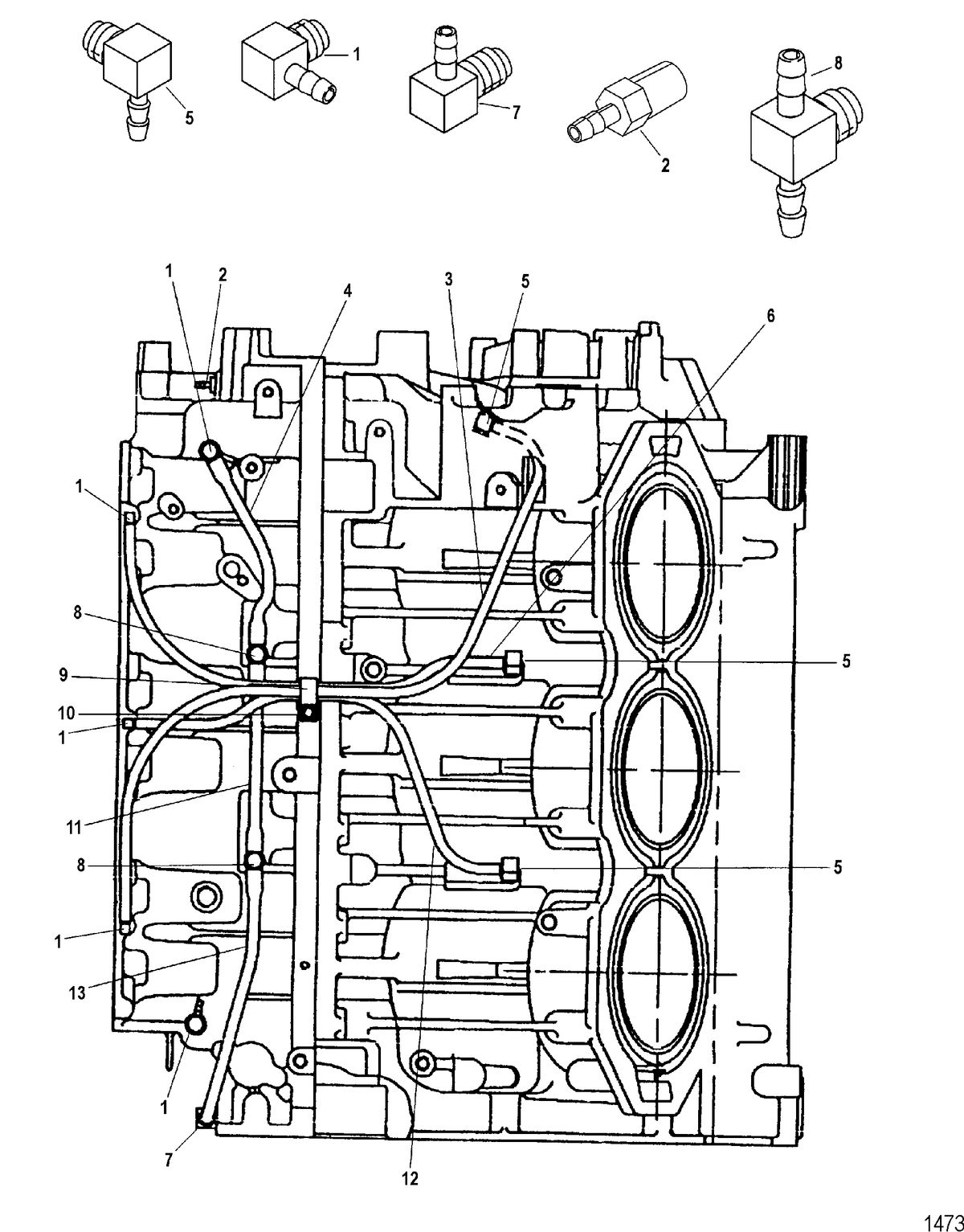 SPORTJET 250 DFI AND 250 DFI M2 JET DRIVE Oiling System(Center Main - Port)