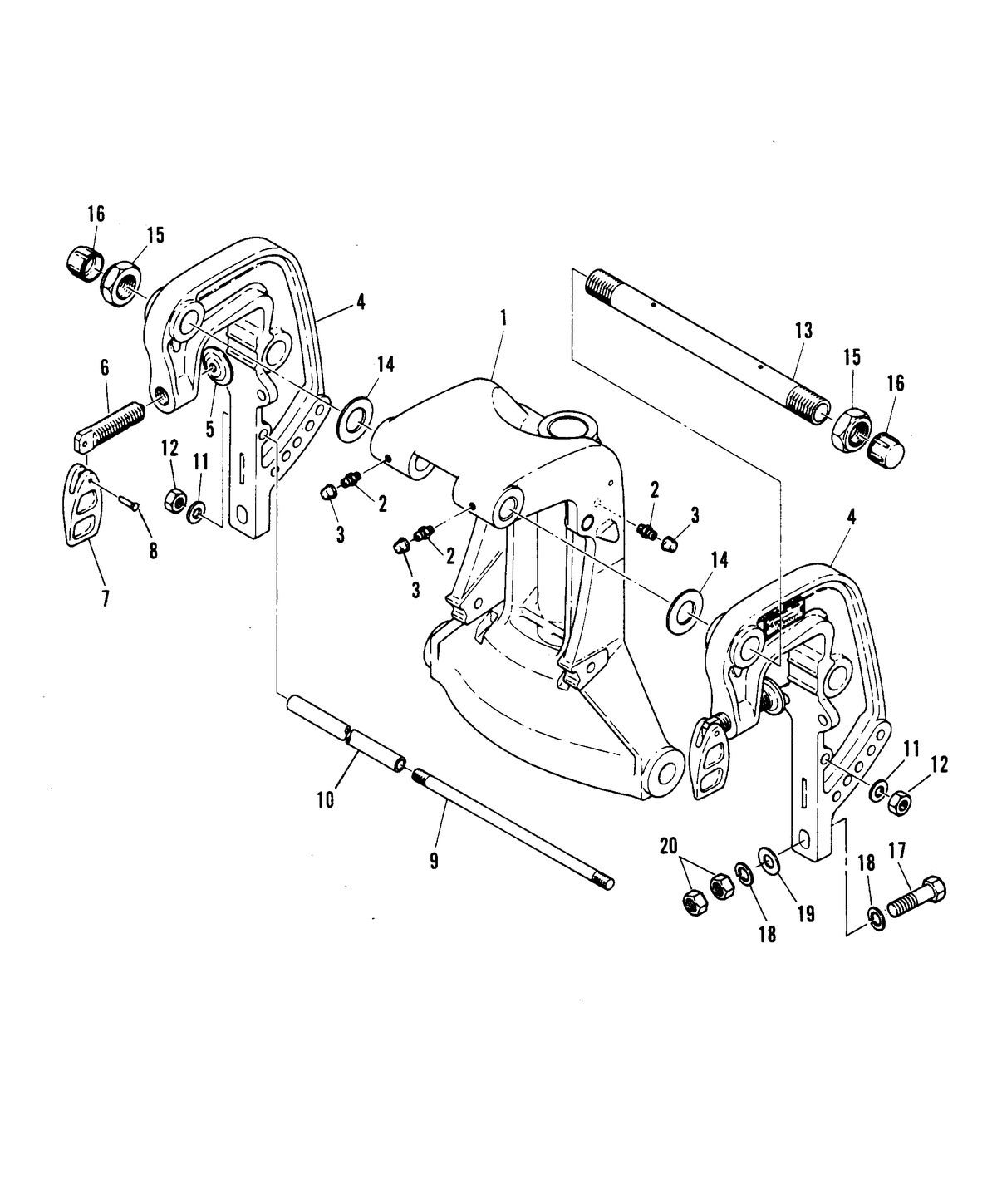 MARINER MARINER W48 CLAMP AND SWIVEL BRACKET
