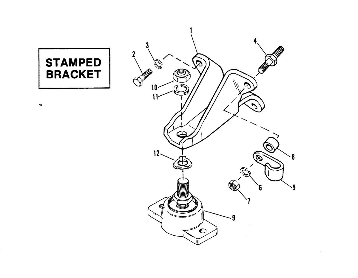 MERCRUISER 350 MAGNUM ENGINE ENGINE MOUNTING (STAMPED BRACKET)