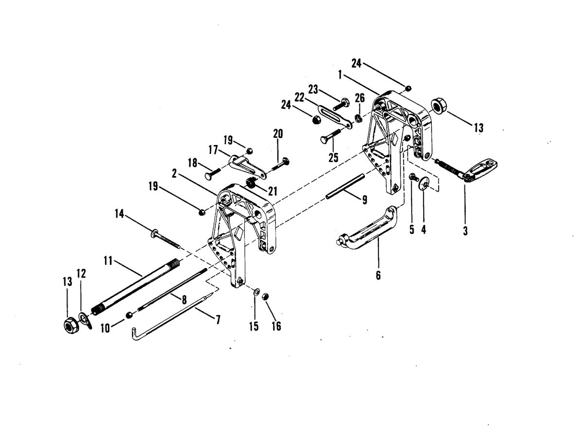MERCURY MERCURY 18/25 CLAMP BRACKET ASSEMBLY