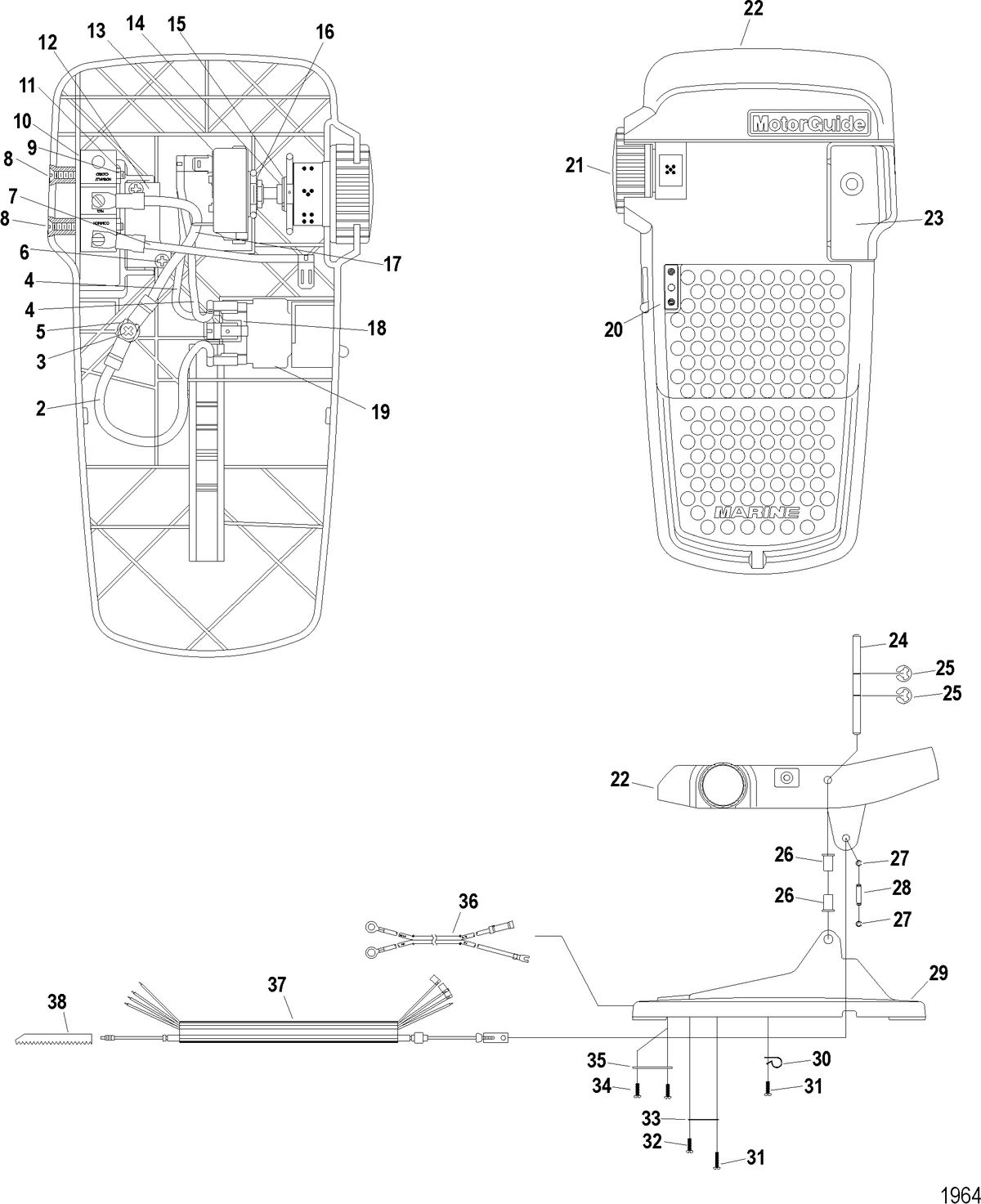 TROLLING MOTOR MOTORGUIDE FRESH WATER SERIES Foot Pedal Assembly(ML3001112)