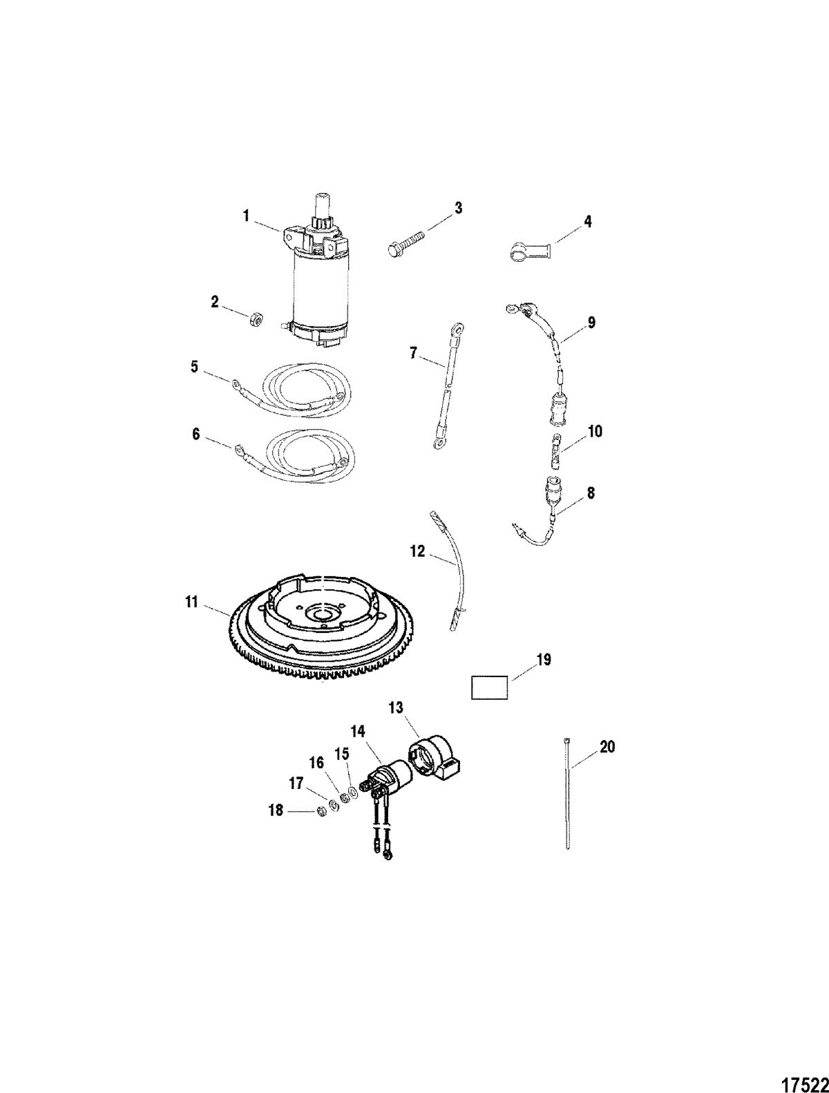 ACCESSORIES ELECTRICAL COMPONENTS AND HARNESSES Electric Start Conversion Kit(50-856555A1)