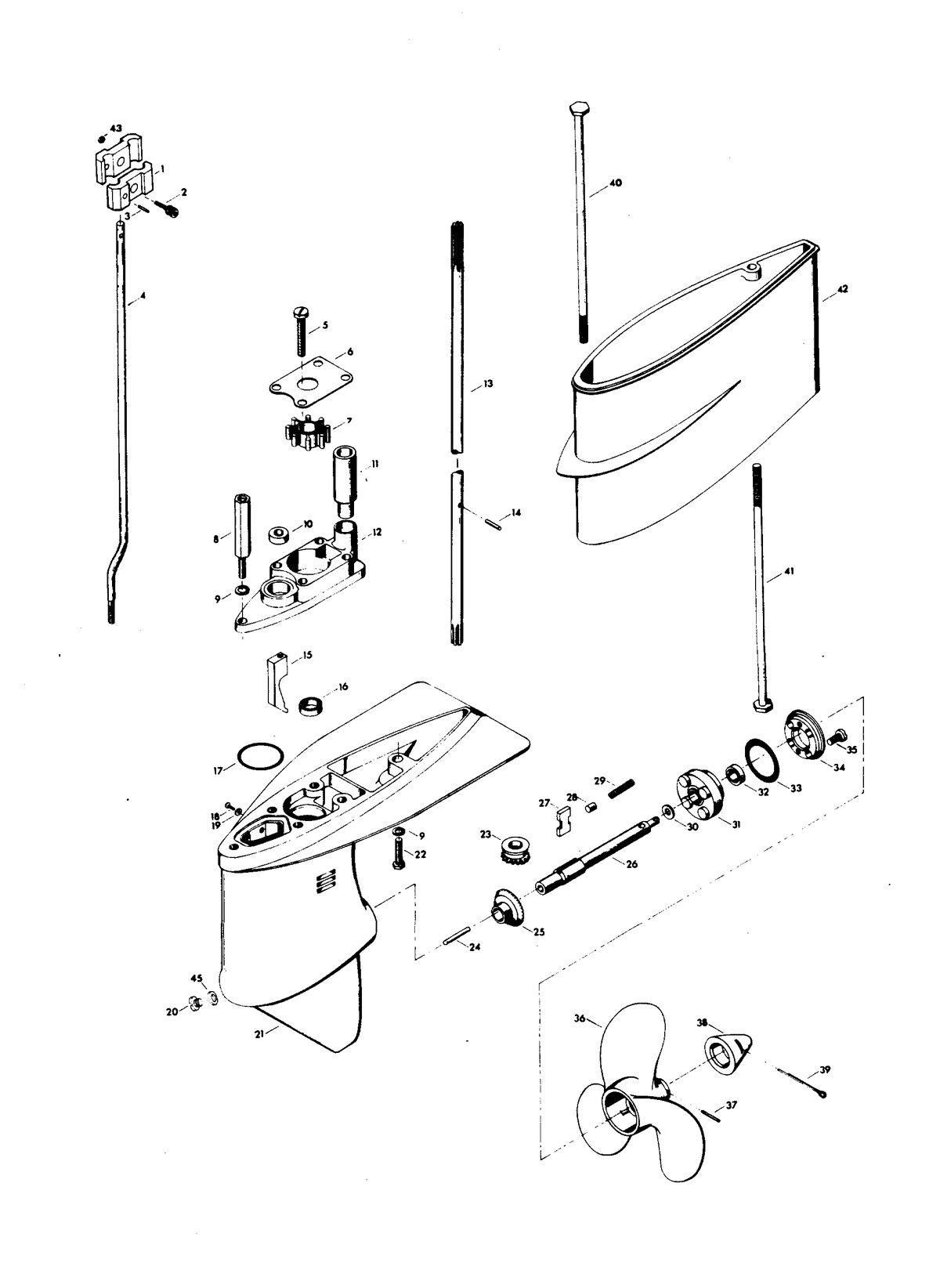 CHRYSLER 4 H.P. GEAR HOUSING