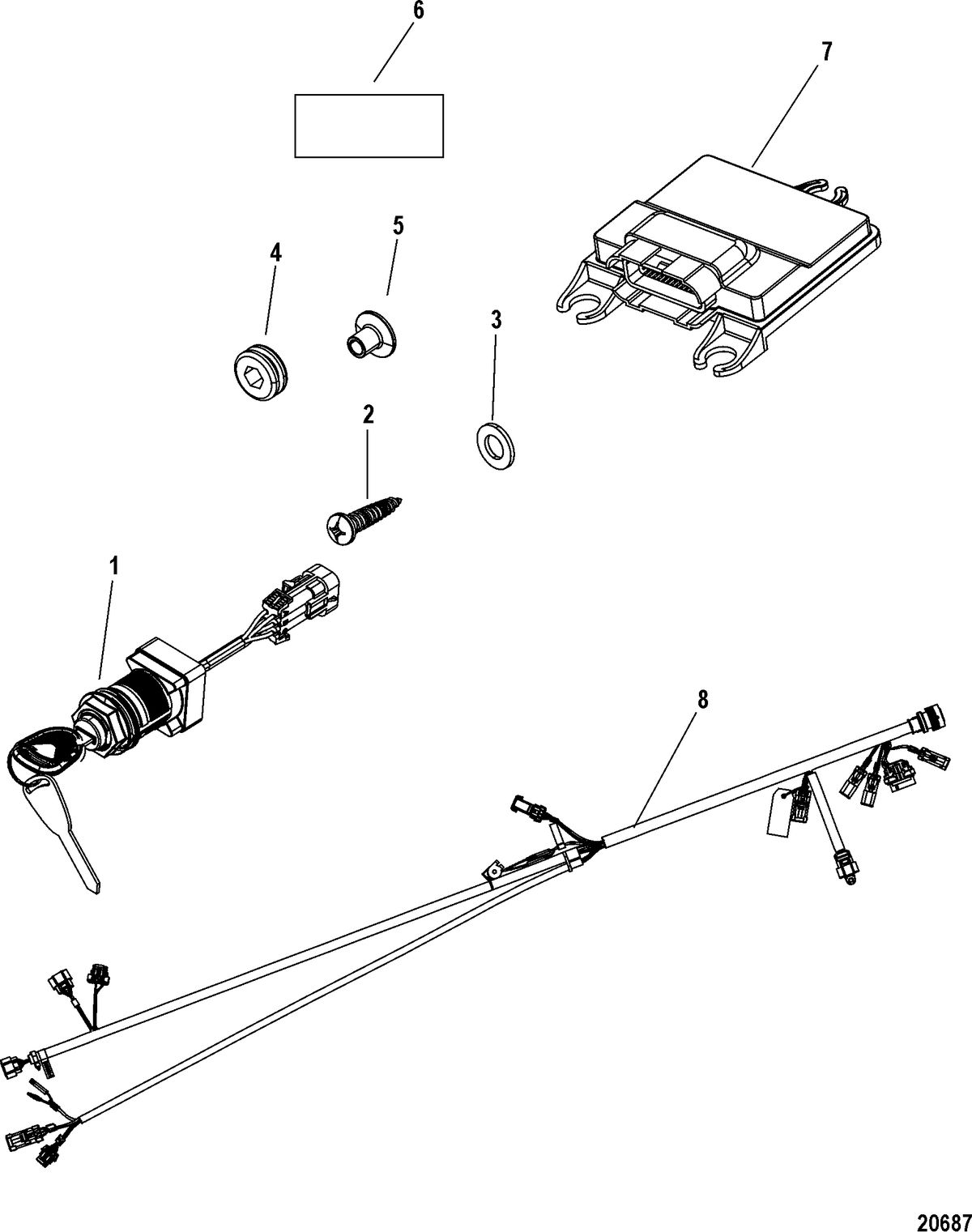 ACCESSORIES ELECTRICAL COMPONENTS AND HARNESSES Command Module Kit, Slim Binnacle-DTS