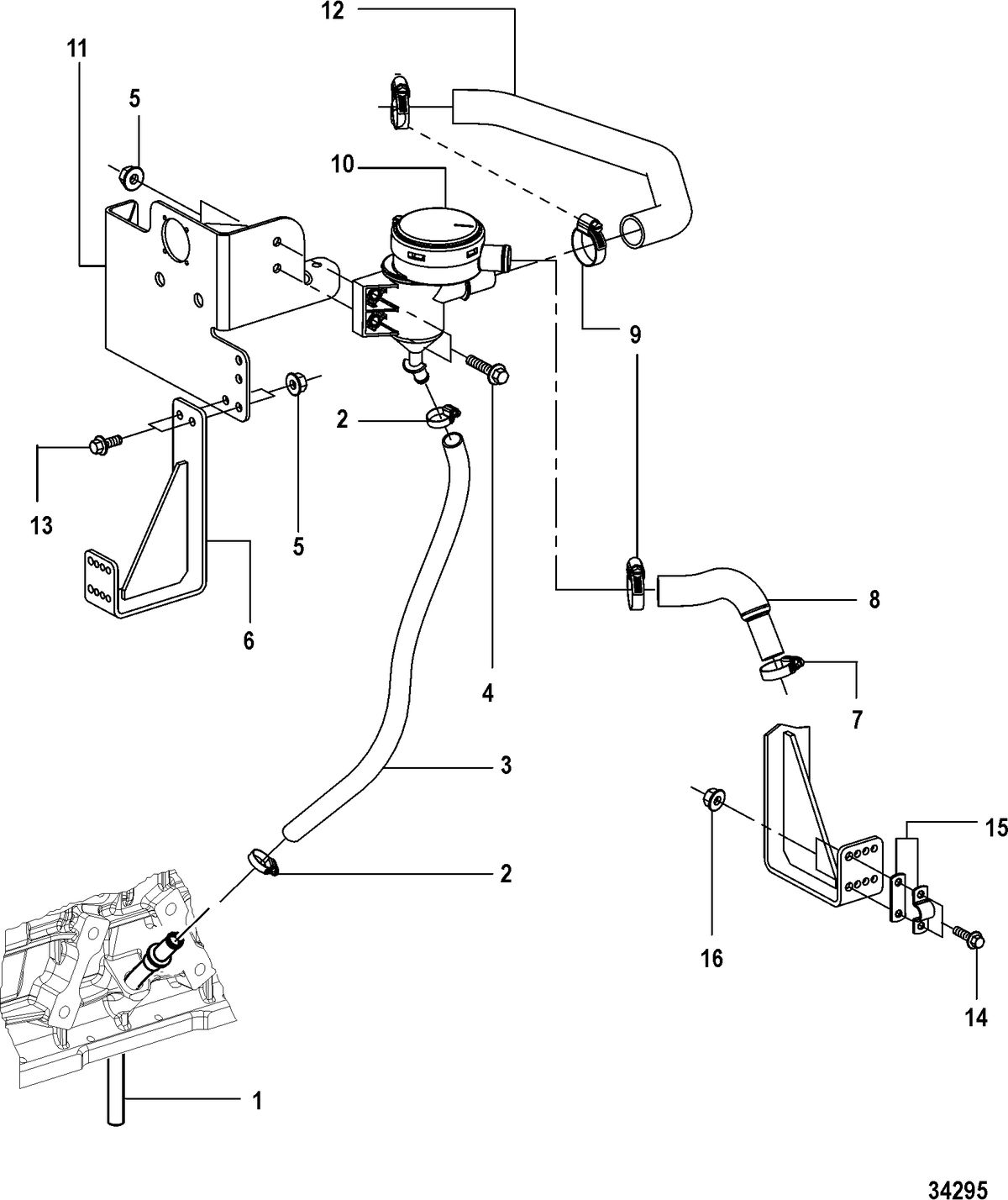 MERCRUISER CUMMINS/MERCRUISER DIESEL QSD-2.8L Oil Separator