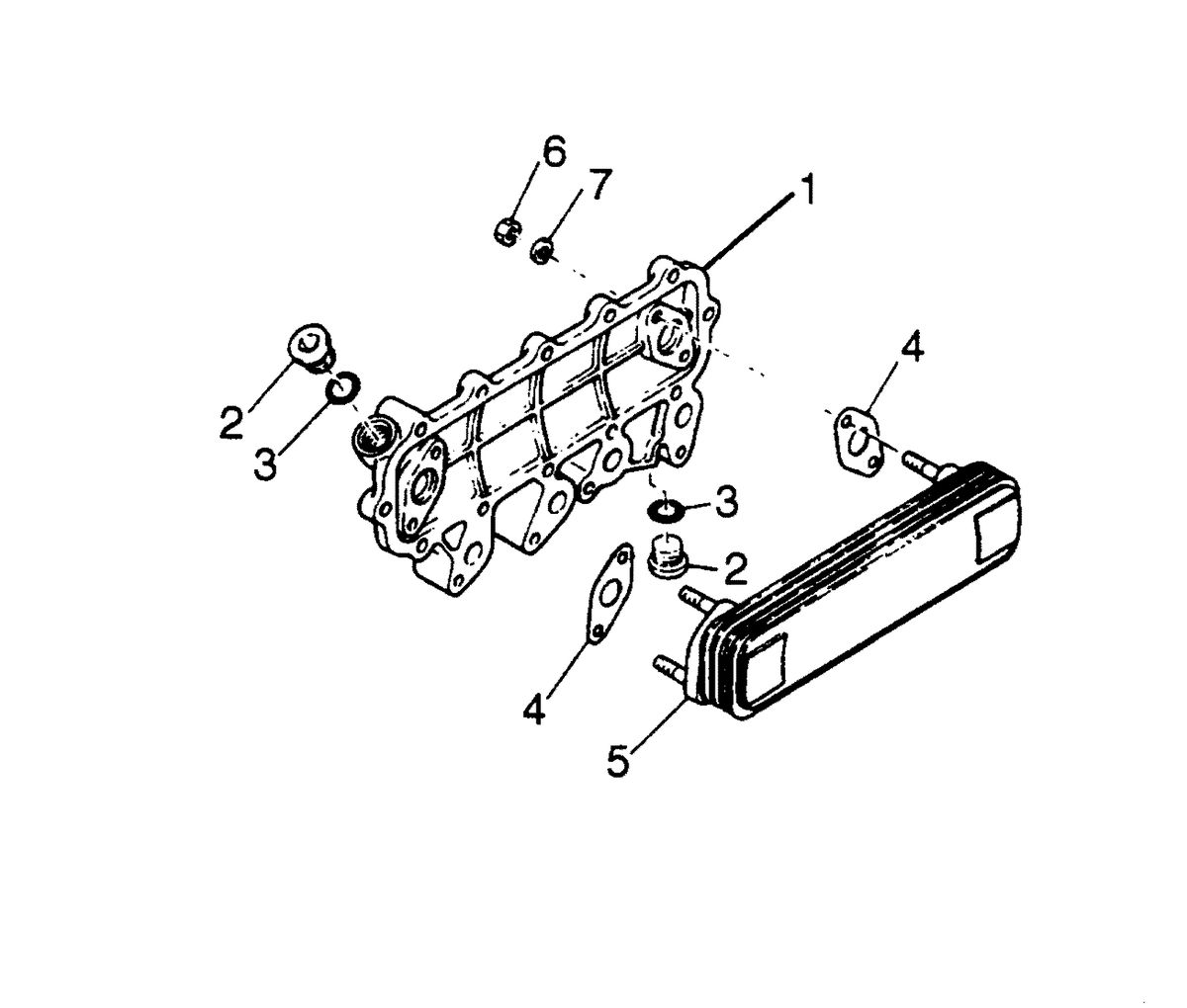 MERCRUISER HINO DIESEL 310 H.P. W06DTA-EAEB COOLER ASSEMBLY - OIL