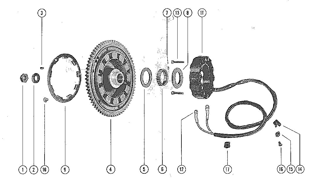 MERCURY MERC 700-1/2 FLYWHEEL ASSEMBLY AND STATOR