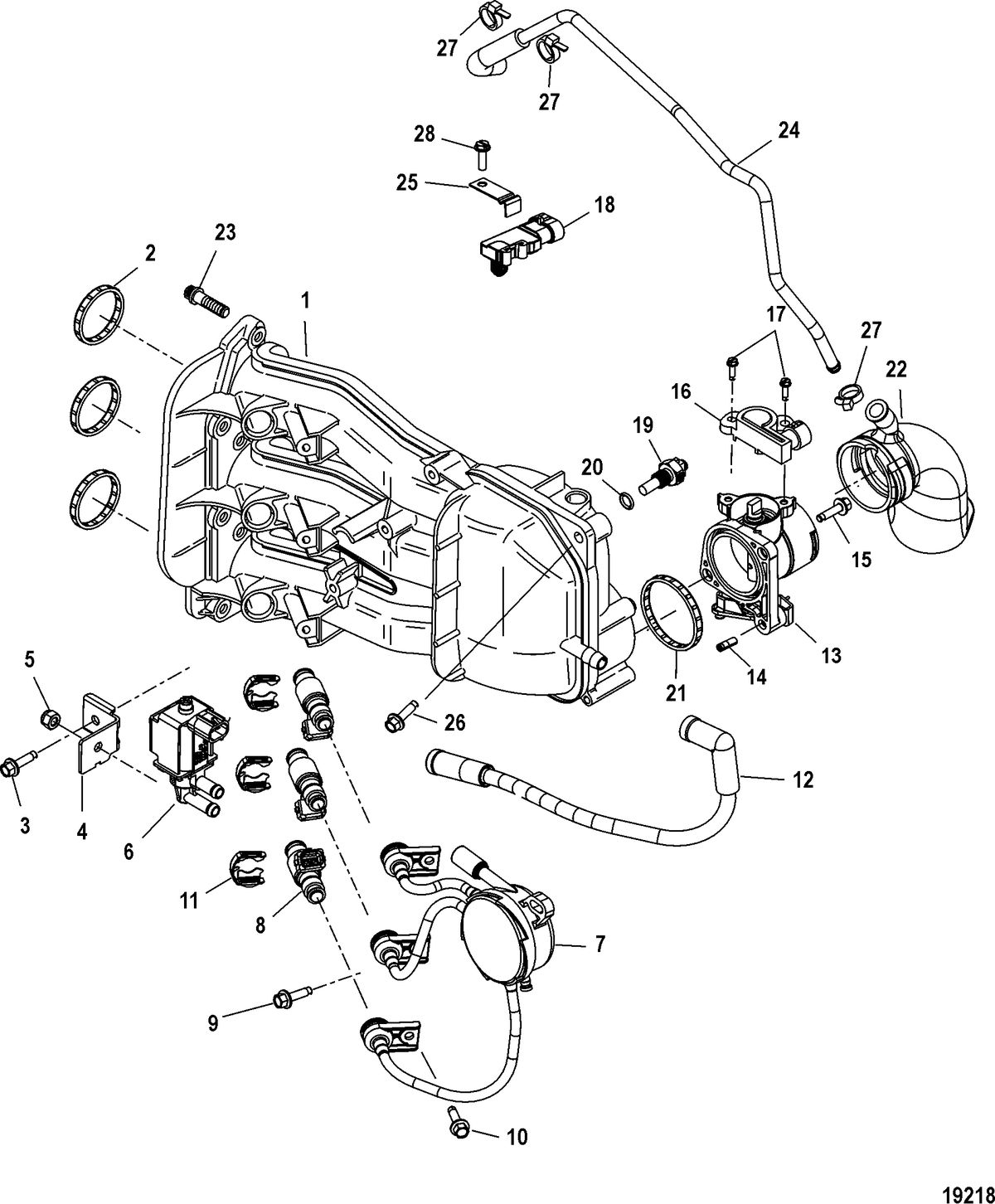 MERCURY/MARINER 40 EFI (3 CYLINDER) 4-STROKE Intake Manifold
