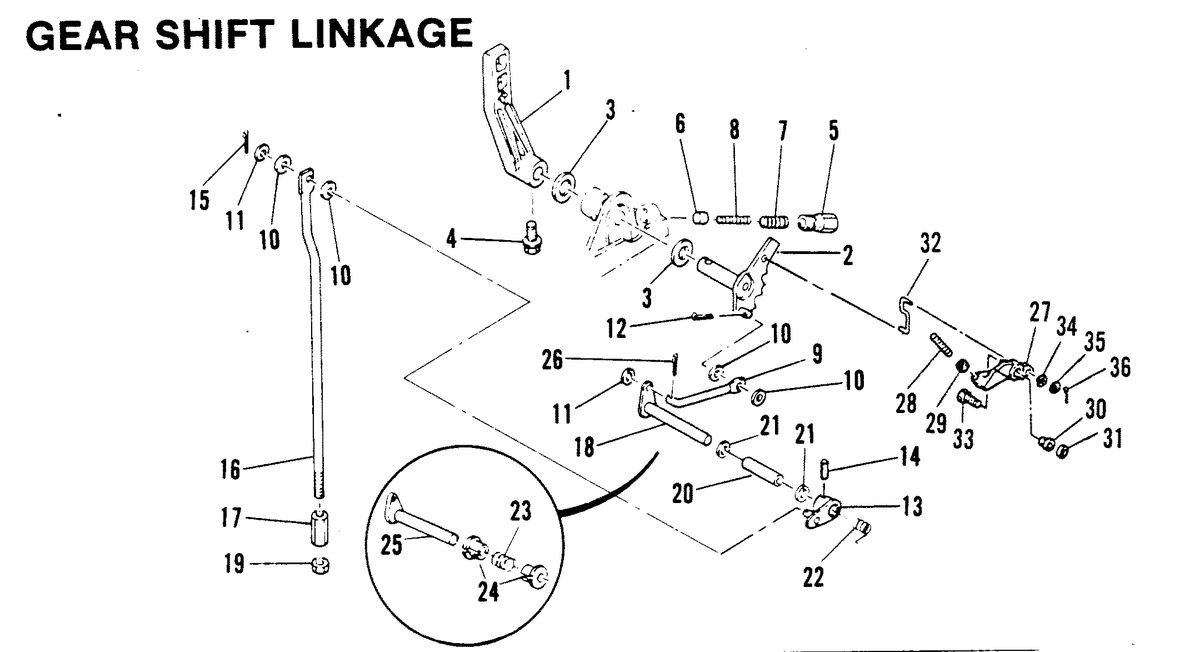 MARINER MARINER 20 GEAR SHIFT LINKAGE