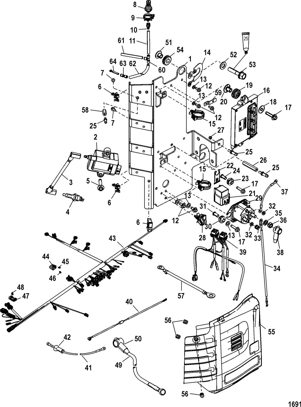 MERCURY/MARINER 75/90/115 DFI Electrical Components