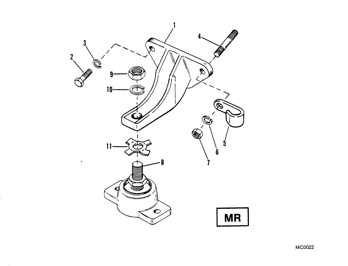 MERCRUISER 300 TEMPEST (MR/TR) ENGINE ENGINE MOUNTING (MR)