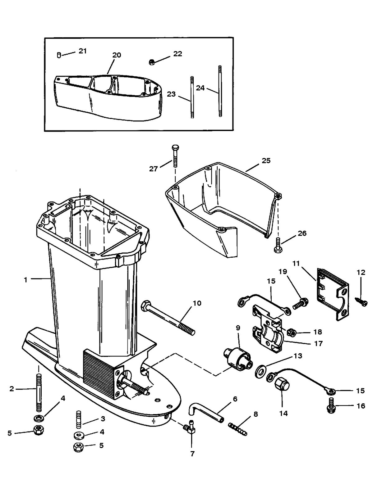 FORCE FORCE 90 H.P. (1998) DRIVESHAFT HOUSING