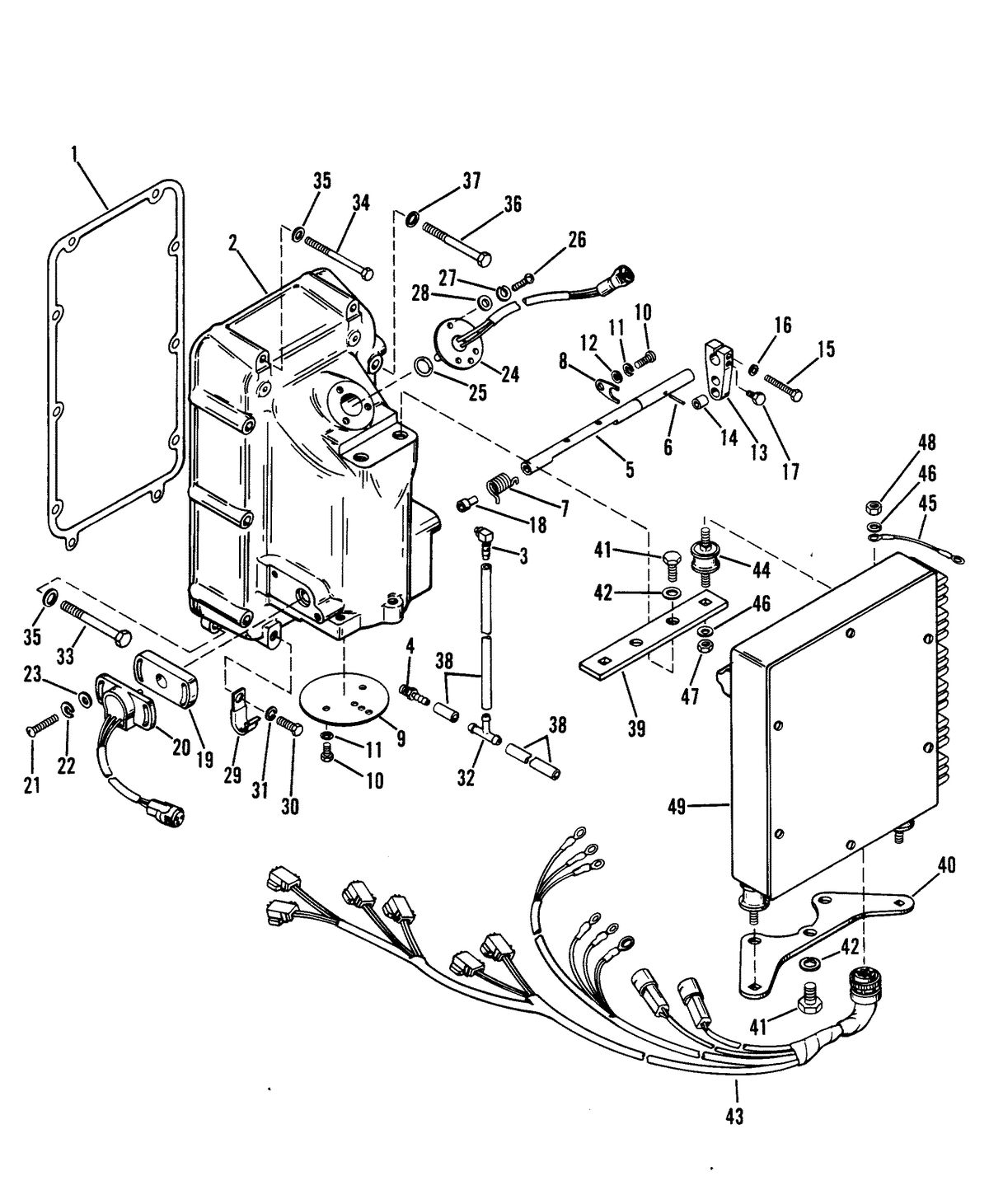 RACE OUTBOARD 2.4L (EFI) BASS/OFFSHORE AIR INLET/E.F.I. CONTROL BOX