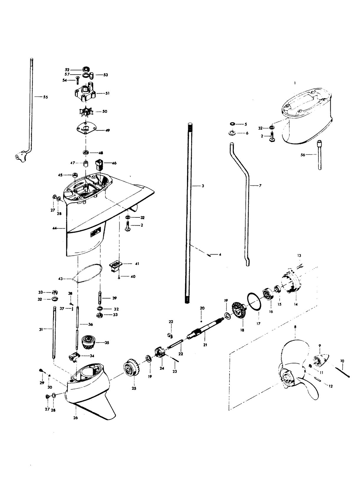 CHRYSLER 35 H.P. GEAR HOUSING