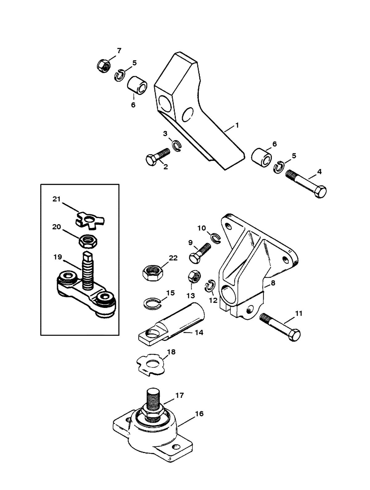 MERCRUISER MIE 5.7L INBOARD TRANSMISSION AND ENGINE MOUNTING (HURTH V-DRIVE)