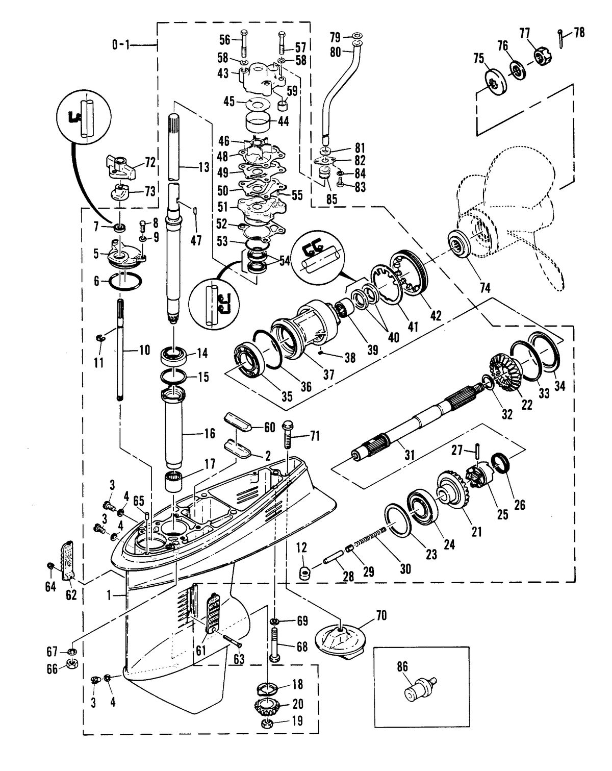 MARINER MARINER W48 GEARHOUSING ASSEMBLY(CONT)