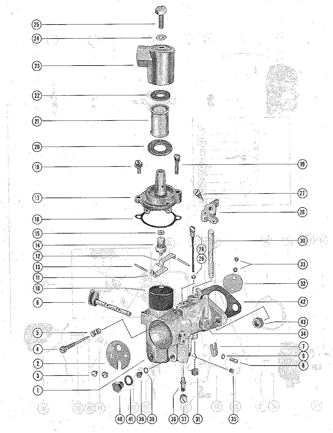 MERCURY MERC 450/500 CARBURETOR ASSEMBLY