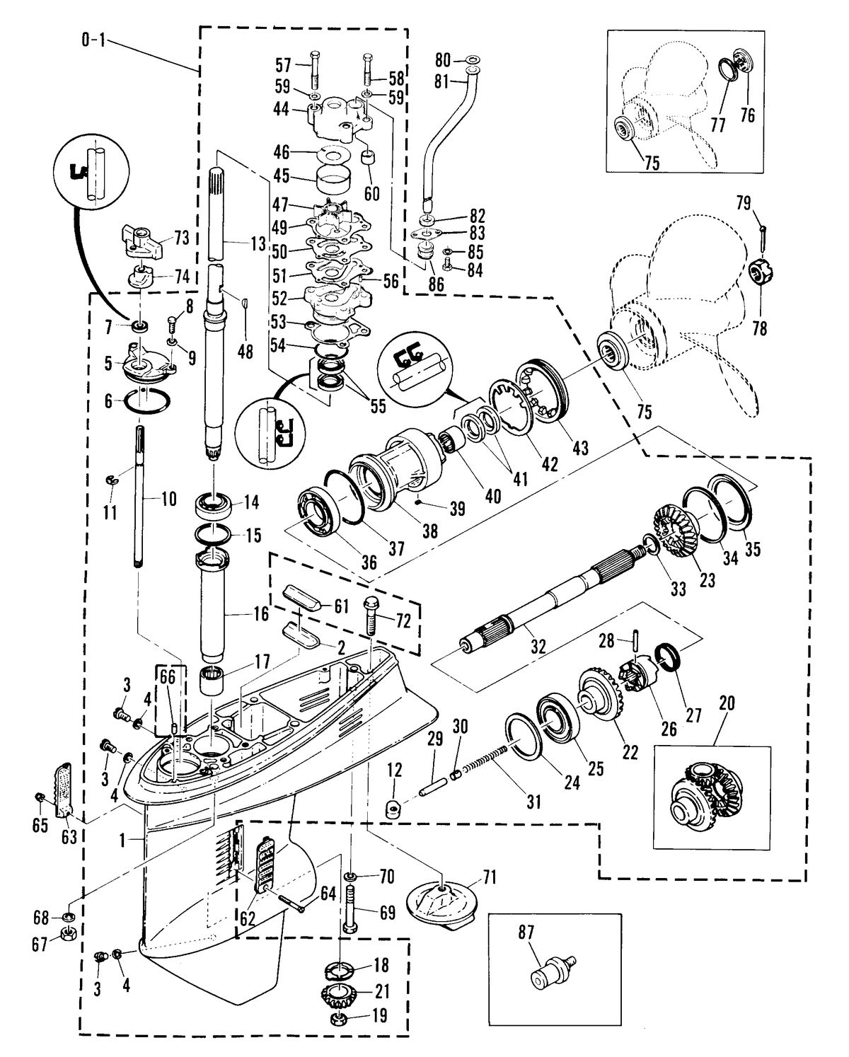MARINER .48 HORSEPOWER GEARHOUSING ASS'Y