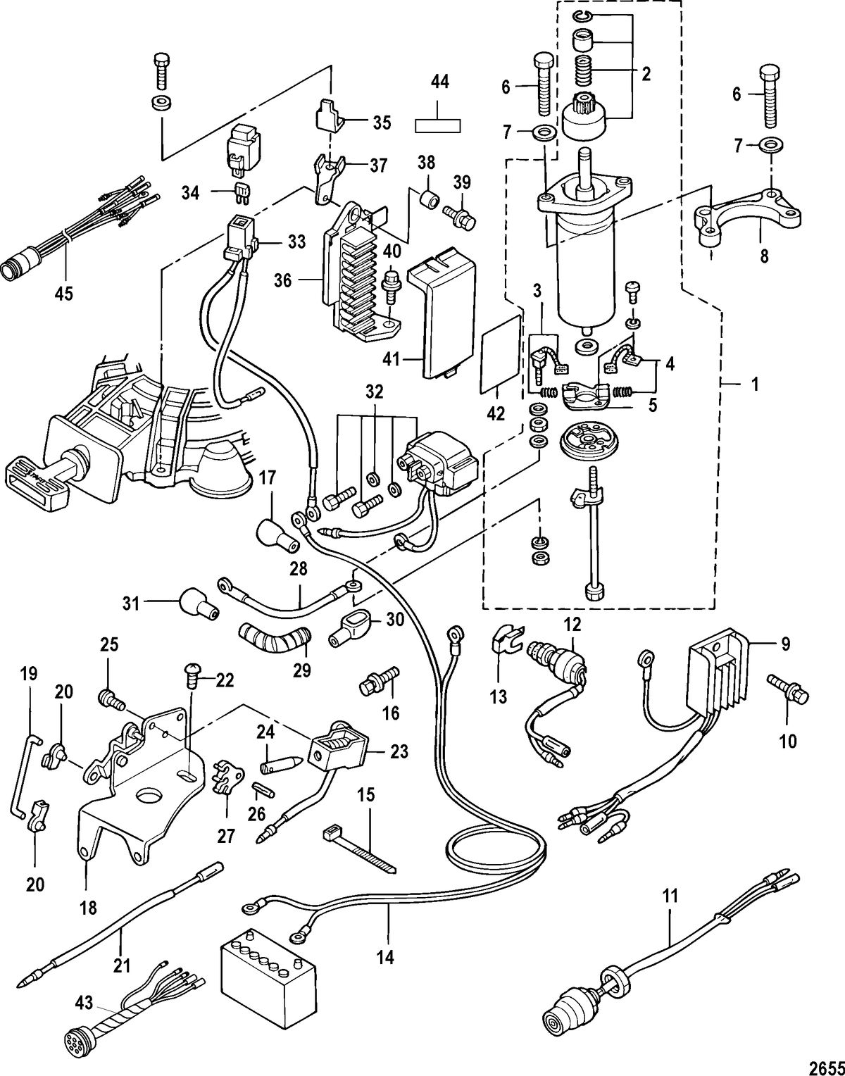 MERCURY/MARINER 8/9.9 (209CC) 4-STROKE Electrical Components, Electric Start Models