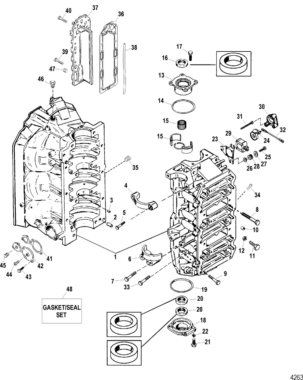 SPORTJET 200 DFI JET DRIVE Cylinder Block Assembly