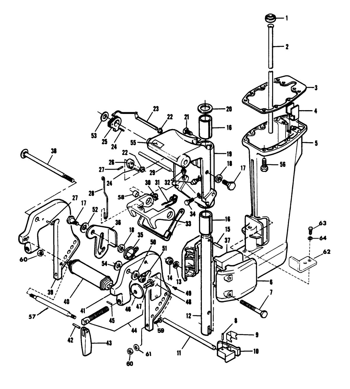 CHRYSLER 7.5 H.P. SAILOR MOTOR LEG