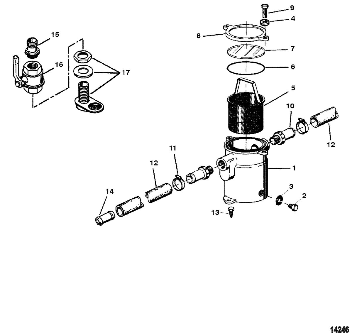 MERCRUISER D4.2L/200-LD SEAWATER FILTER