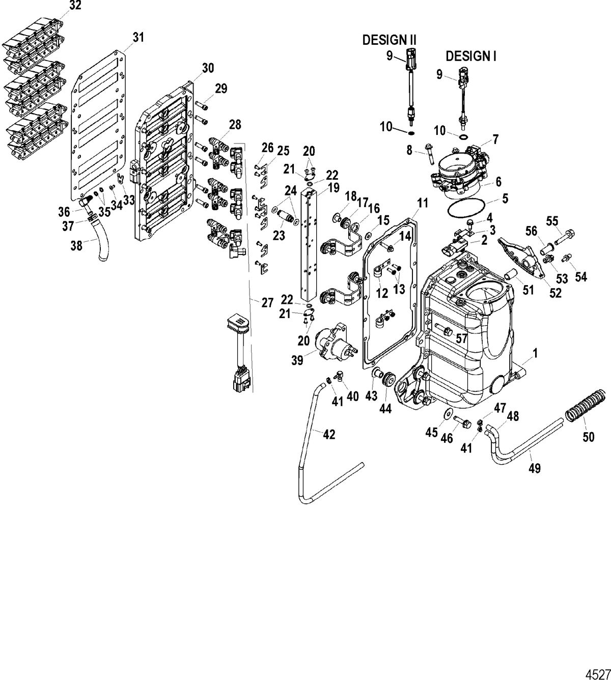 SPORTJET 240 EFI AND 240 EFI M2 JET DRIVE Air Handler And Fuel Rail Components