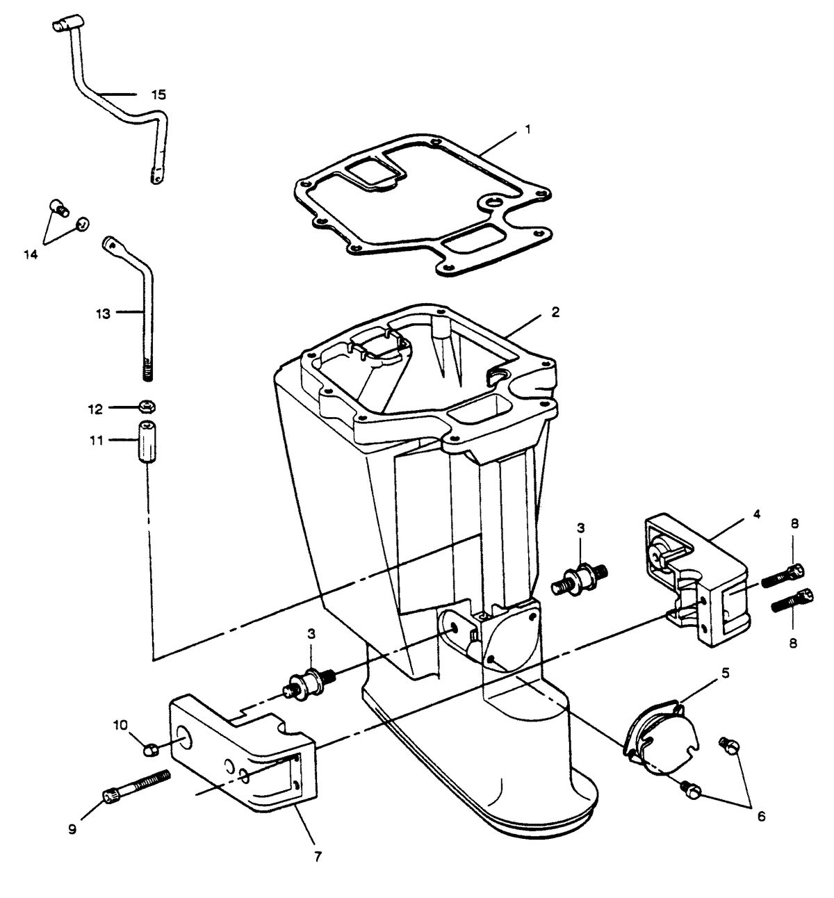 FORCE FORCE 1989 50 H.P. "B" MODELS MOTOR LEG