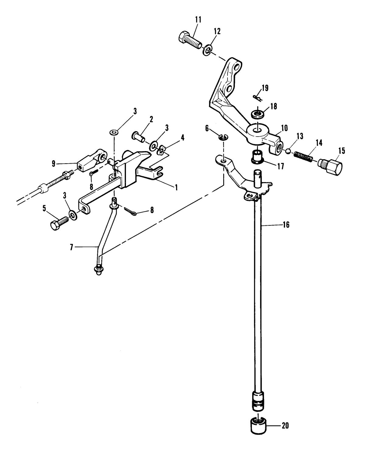 MARINER MARINER 60 GEAR SHIFT LINKAGE