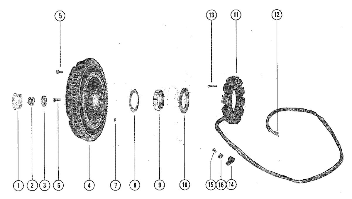 MERCURY MERC 850 (4 CYLINDER) FLYWHEEL ASSEMBLY AND STATOR