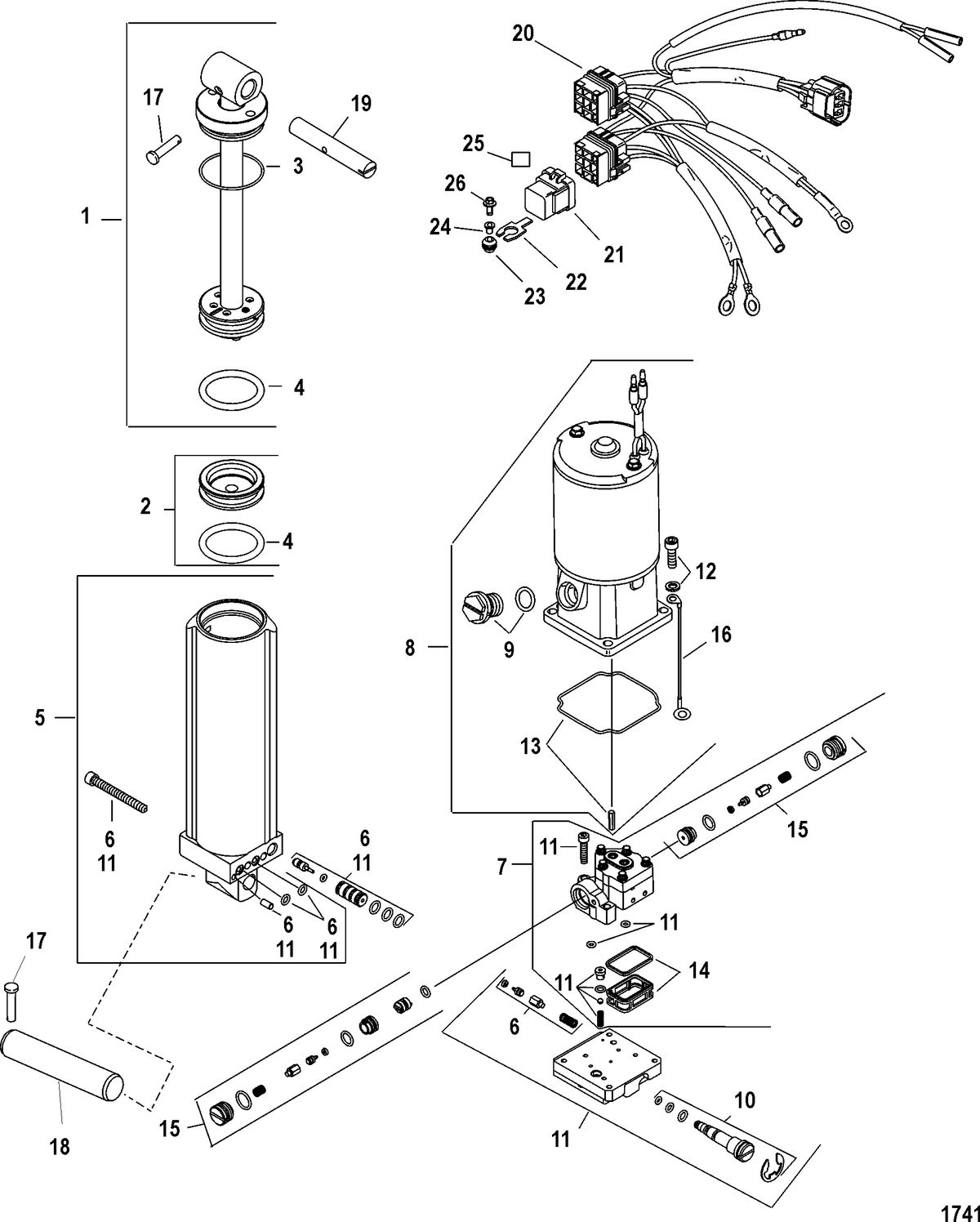 MERCURY/MARINER 30/40 CARB 4-STROKE (3 CYLINDER) Power Trim