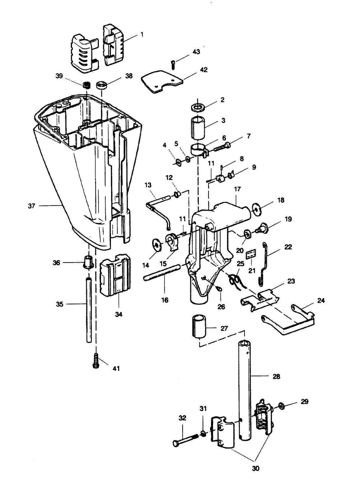 SEARS SEARS 15 H.P. MOTOR LEG AND SWIVEL BRACKET
