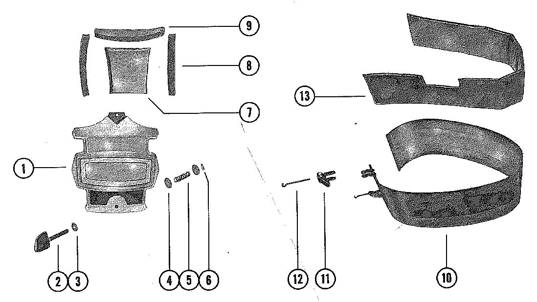 MERCURY MERC 500 COWLING AND FRONT COVER