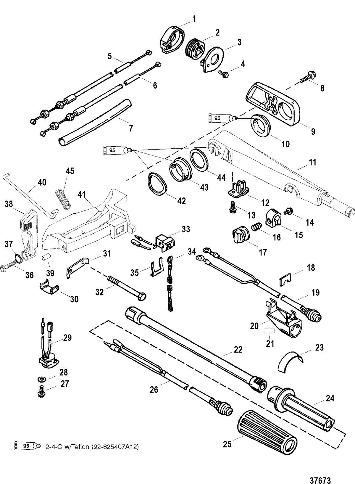 MERCURY/MARINER 40/50 /45 BODENSEE/50 BIGFOOT 4-STROKE TILLER HANDLE