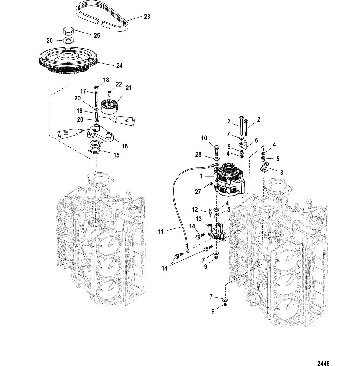 RACE OUTBOARD 2.5XS DFI (2.5L) Flywheel/Alternator