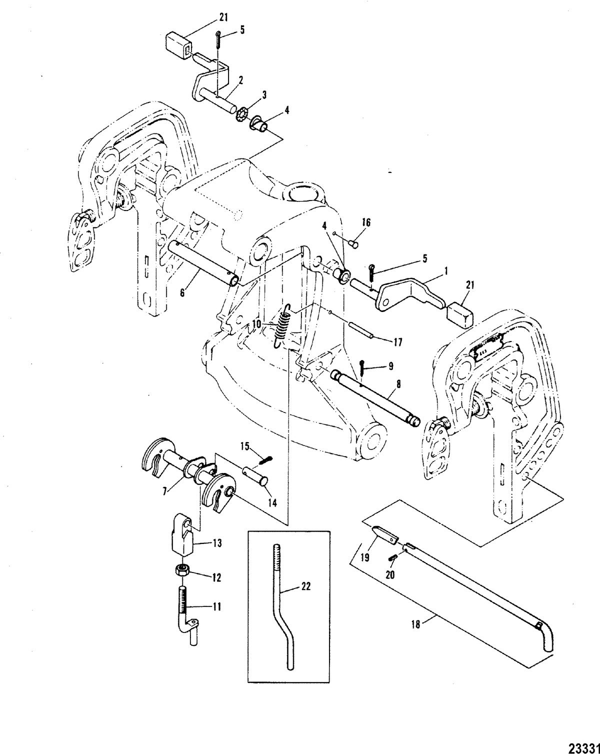 MARINER 60 HORSEPOWER REVERSE LOCK